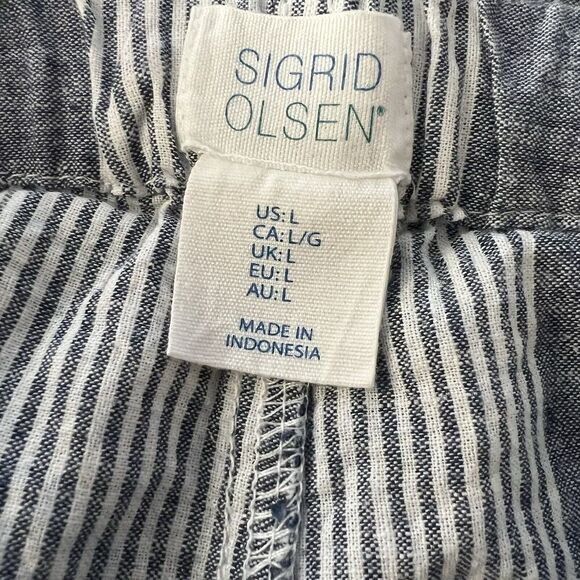 Sigrid Olsen Women’s Pants Large Linen Blend - Picture 5 of 6
